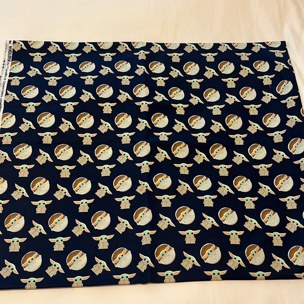 Navy blue The Mandalorian cotton fabric